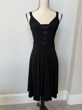 Joseph Ribkoff Black Fit-and-Flare Cocktail Dress